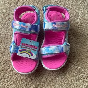 NWT Skechers Rainbow Racers Toddler Sz10